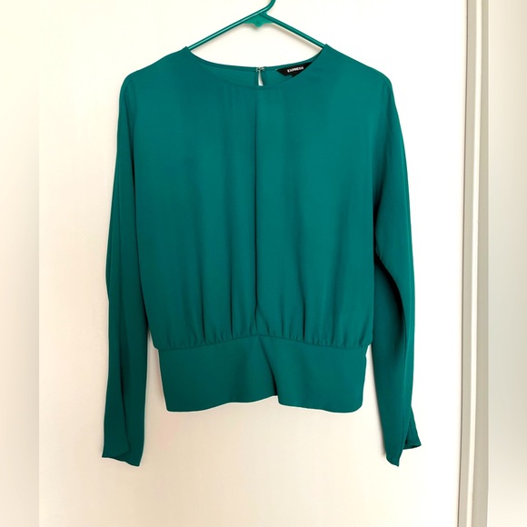 Teal Express blouse long sleeve - Picture 1 of 4